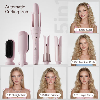 TSUYAGLA Automatic Curling Iron and Straightening Comb Set