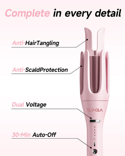 TSUYAGLA 3 in 1 Automatic Curling Iron, Hair Curlers with 3 Curling Barrels (1" - 1.25" - 1.5")