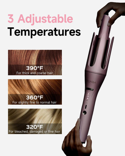 TSUYAGLA 3 in 1 Automatic Curling Iron, Hair Curlers with 3 Curling Barrels (1" - 1.25" - 1.5")