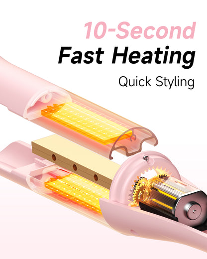 TSUYAGLA 3 in 1 Automatic Curling Iron, Hair Curlers with 3 Curling Barrels (1" - 1.25" - 1.5")