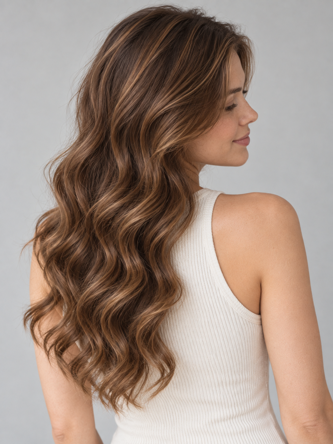 Rear three-quarter loose-curl styling inspiration