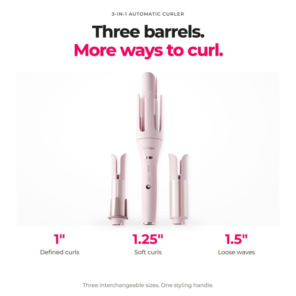 Tres barriles intercambiables