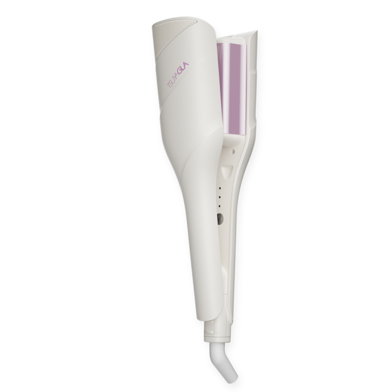 Original white and lavender wave curling iron