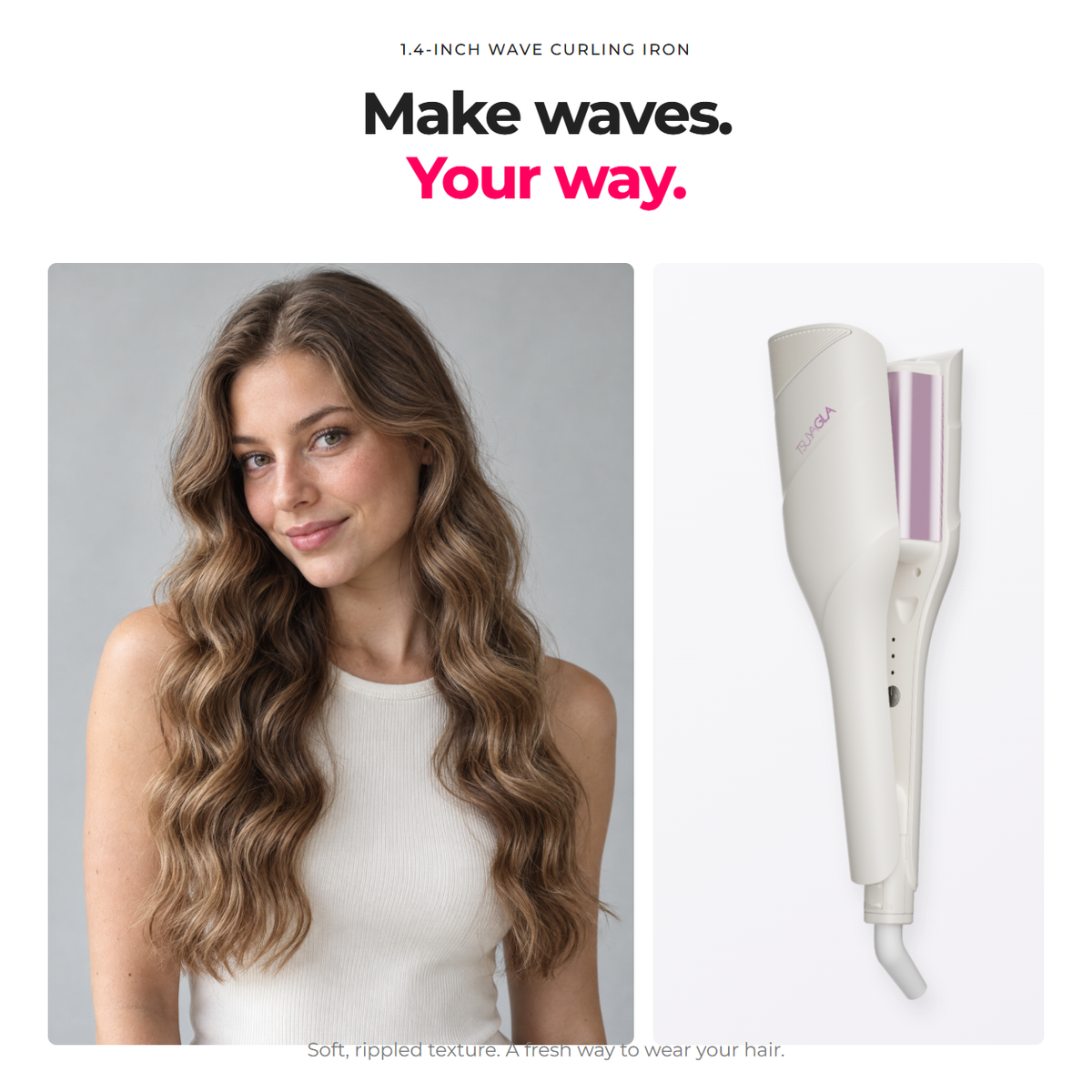 Inspiración de ondas junto al producto original